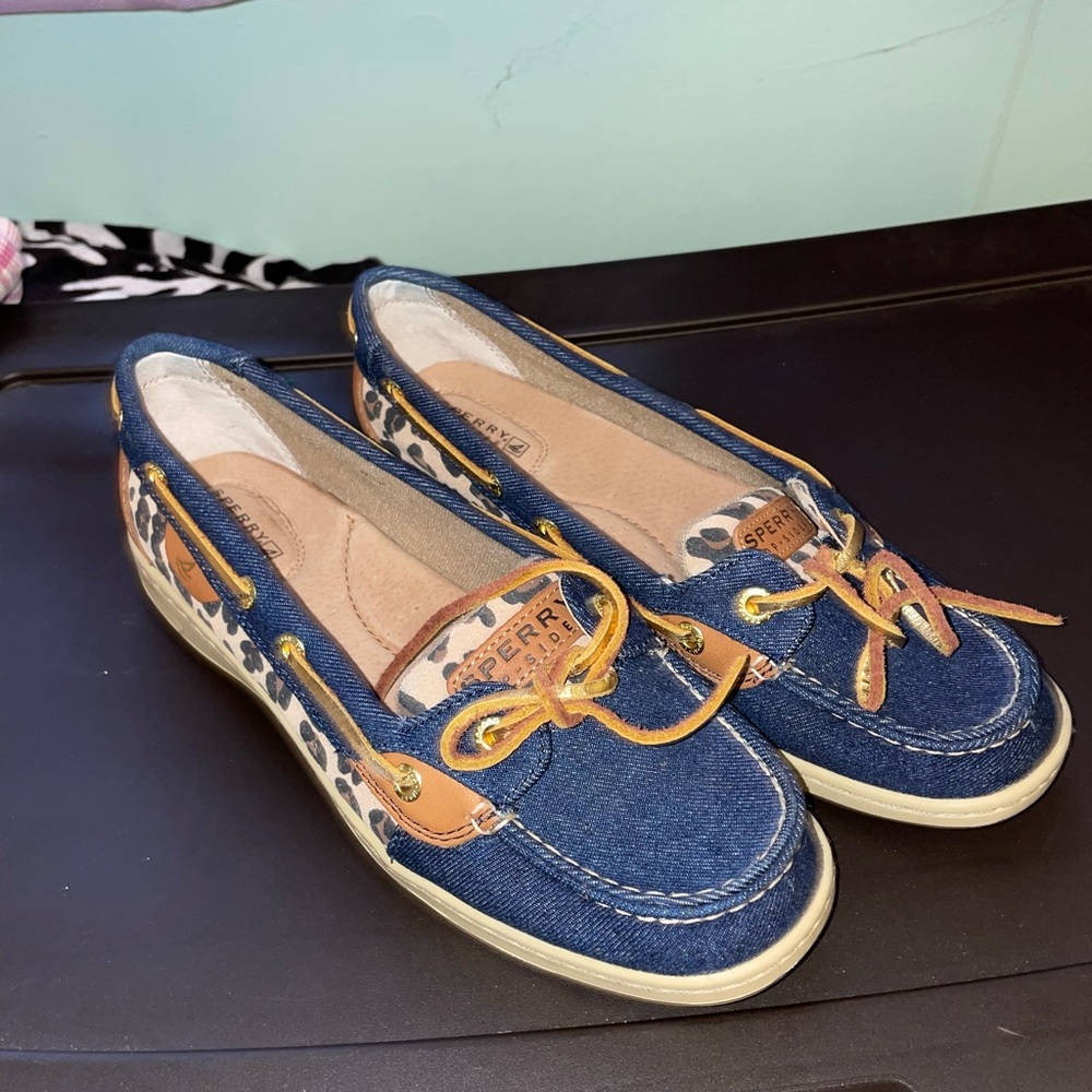 Cheetah Denim Sperry Topsiders